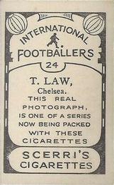 1936 Scerri's Cigarettes International Footballers #24. Tommy Law Back