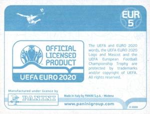 2020 Panini UEFA Euro 2020 International Stickers Preview #EUR5 Panini Back