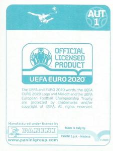 2020 Panini UEFA Euro 2020 International Stickers Preview #AUT1 Austria Back