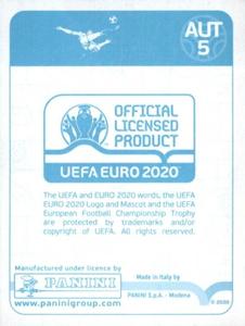 2020 Panini UEFA Euro 2020 International Stickers Preview #AUT5 Austria Back
