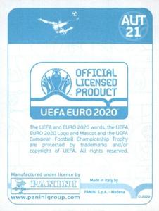 2020 Panini UEFA Euro 2020 International Stickers Preview #AUT21 Marcel Sabitzer Back