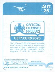 2020 Panini UEFA Euro 2020 International Stickers Preview #AUT26 Marko Arnautovic Back