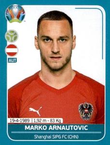 2020 Panini UEFA Euro 2020 International Stickers Preview #AUT26 Marko Arnautovic Front