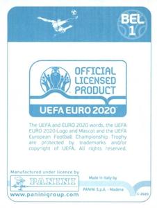 2020 Panini UEFA Euro 2020 International Stickers Preview #BEL1 Belgium Back