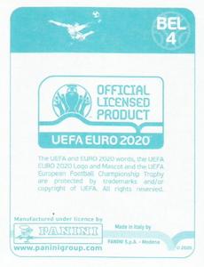 2020 Panini UEFA Euro 2020 International Stickers Preview #BEL4 Belgium Back