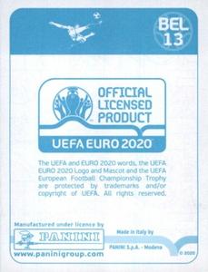 2020 Panini UEFA Euro 2020 International Stickers Preview #BEL13 Thomas Meunier Back