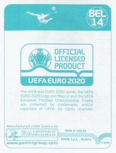 2020 Panini UEFA Euro 2020 International Stickers Preview #BEL14 Thomas Vermaelen Back