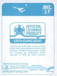 2020 Panini UEFA Euro 2020 International Stickers Preview #BEL17 Vincent Kompany Back