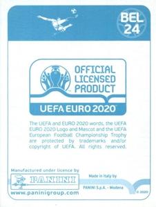 2020 Panini UEFA Euro 2020 International Stickers Preview #BEL24 Yannick Carrasco Back
