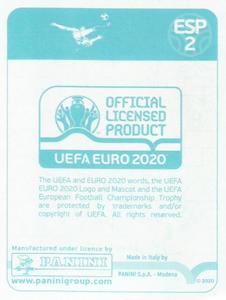 2020 Panini UEFA Euro 2020 International Stickers Preview #ESP2 Spain Back