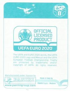 2020 Panini UEFA Euro 2020 International Stickers Preview #ESP8 David de Gea Back