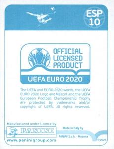 2020 Panini UEFA Euro 2020 International Stickers Preview #ESP10 Raul Albiol Back