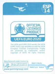 2020 Panini UEFA Euro 2020 International Stickers Preview #ESP14 Inigo Martinez Back