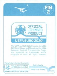 2020 Panini UEFA Euro 2020 International Stickers Preview #FIN2 Finland Back