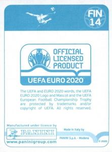 2020 Panini UEFA Euro 2020 International Stickers Preview #FIN14 Albin Granlund Back