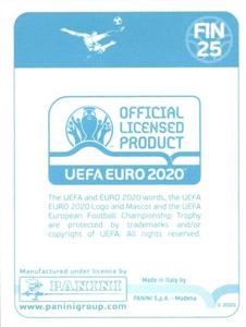 2020 Panini UEFA Euro 2020 International Stickers Preview #FIN25 Pyry Soiri Back
