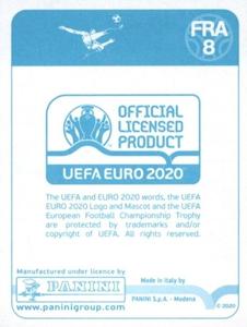 2020 Panini UEFA Euro 2020 International Stickers Preview #FRA8 Alphonse Areola Back