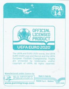 2020 Panini UEFA Euro 2020 International Stickers Preview #FRA14 Lucas Hernandez Back