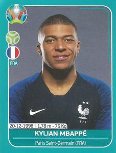 2020 Panini UEFA Euro 2020 International Stickers Preview #FRA25 Kylian Mbappe Front