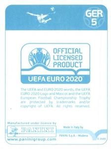2020 Panini UEFA Euro 2020 International Stickers Preview #GER5 Germany Back