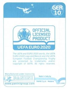 2020 Panini UEFA Euro 2020 International Stickers Preview #GER10 Thilo Kehrer Back
