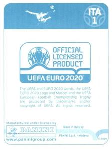 2020 Panini UEFA Euro 2020 International Stickers Preview #ITA1 Italy Back