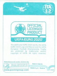 2020 Panini UEFA Euro 2020 International Stickers Preview #ITA12 Leonardo Spinazzola Back