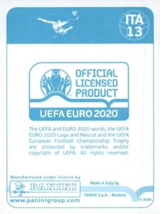 2020 Panini UEFA Euro 2020 International Stickers Preview #ITA13 Cristiano Biraghi Back