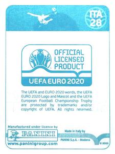 2020 Panini UEFA Euro 2020 International Stickers Preview #ITA28 Federico Chiesa Back
