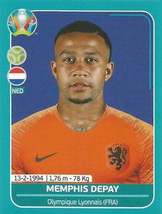 2020 Panini UEFA Euro 2020 International Stickers Preview #NED23 Memphis Depay Front