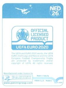 2020 Panini UEFA Euro 2020 International Stickers Preview #NED26 Luuk de Jong Back