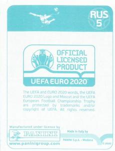 2020 Panini UEFA Euro 2020 International Stickers Preview #RUS5 Russia Back