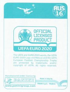 2020 Panini UEFA Euro 2020 International Stickers Preview #RUS16 Yuri Zhirkov Back