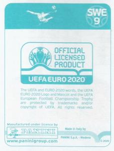 2020 Panini UEFA Euro 2020 International Stickers Preview #SWE9 Kristoffer Nordfeldt Back
