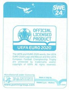 2020 Panini UEFA Euro 2020 International Stickers Preview #SWE24 Dejan Kulusevski Back