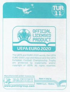 2020 Panini UEFA Euro 2020 International Stickers Preview #TUR11 Kaan Ayhan Back