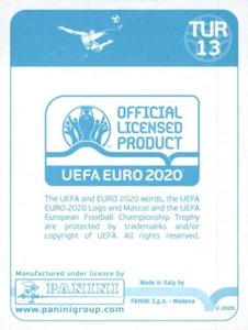 2020 Panini UEFA Euro 2020 International Stickers Preview #TUR13 Merih Demiral Back