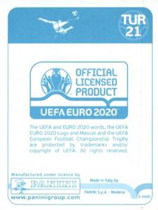 2020 Panini UEFA Euro 2020 International Stickers Preview #TUR21 Ozan Tufan Back