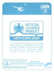 2020 Panini UEFA Euro 2020 International Stickers Preview #UKR3 Ukraine Back