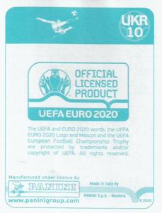 2020 Panini UEFA Euro 2020 International Stickers Preview #UKR10 Mykola Matviyenko Back
