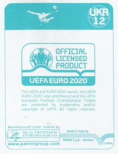 2020 Panini UEFA Euro 2020 International Stickers Preview #UKR12 Eduard Sobol Back