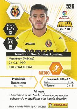 2017-18 Panini Megacracks LaLiga #526 Jonathan Dos Santos Back