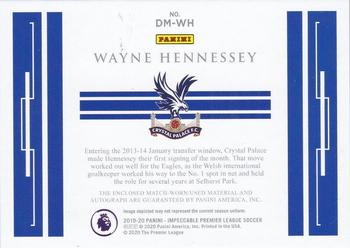 2019-20 Panini Impeccable Premier League - Dual Material Autographs #DM-WH Wayne Hennessey Back