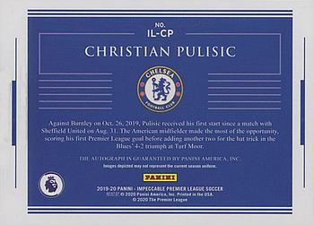 2019-20 Panini Impeccable Premier League - Illustrious Ink Platinum #IL-CP Christian Pulisic Back