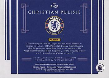 2019-20 Panini Impeccable Premier League - Impeccable Materials Emerald #P-CP Christian Pulisic Back
