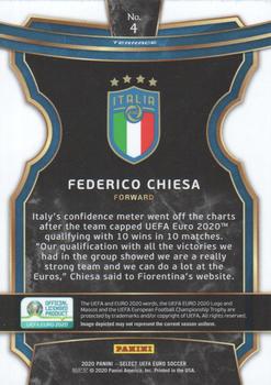 2020 Panini Select UEFA Euro #4 Federico Chiesa Back