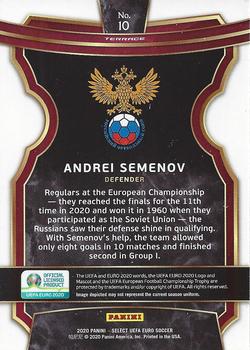 2020 Panini Select UEFA Euro #10 Andrei Semenov Back