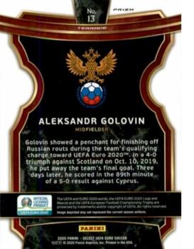 2020 Panini Select UEFA Euro #13 Aleksandr Golovin Back