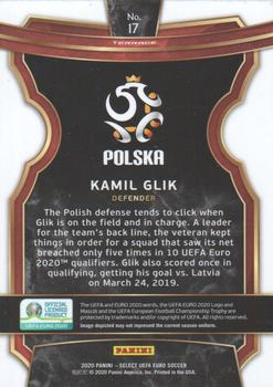 2020 Panini Select UEFA Euro #17 Kamil Glik Back