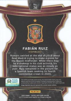 2020 Panini Select UEFA Euro #36 Fabian Ruiz Back
